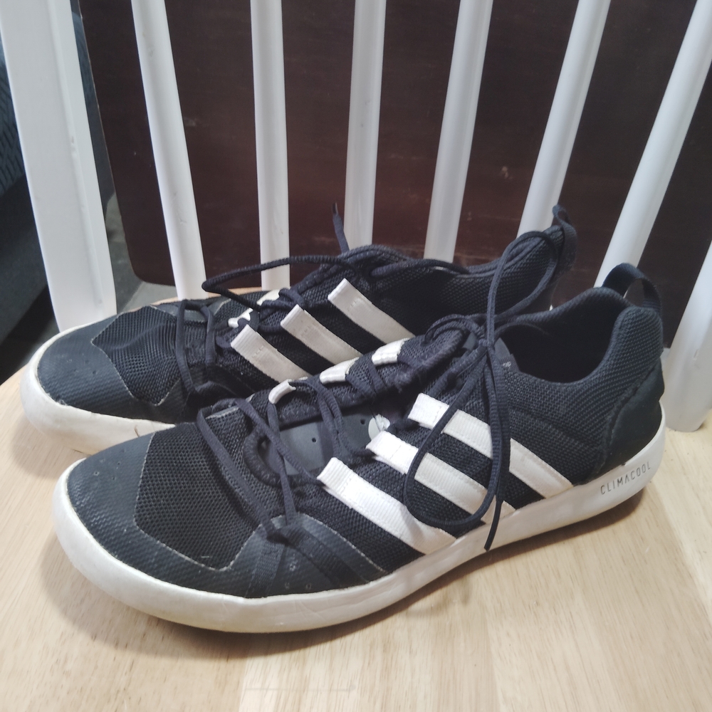 Adidas Black and White Men's Shoes